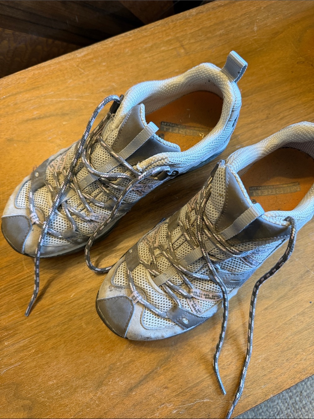 Merrell Light Gray Mesh Trail Lace-Up Athletic Shoes